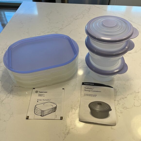 Never Used Tupperware Fridge Stackable & Stuffables Set - Picture 3 of 16